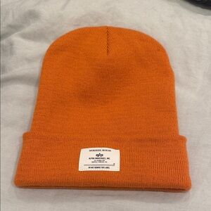 Orange Knit Beanie